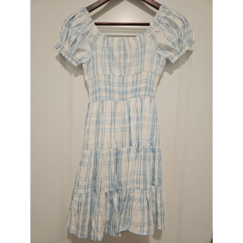 Princess Polly Peasant Mini Dress Size 0 Milkmaid Cottagecore Coquette Babydoll - Picture 3 of 9